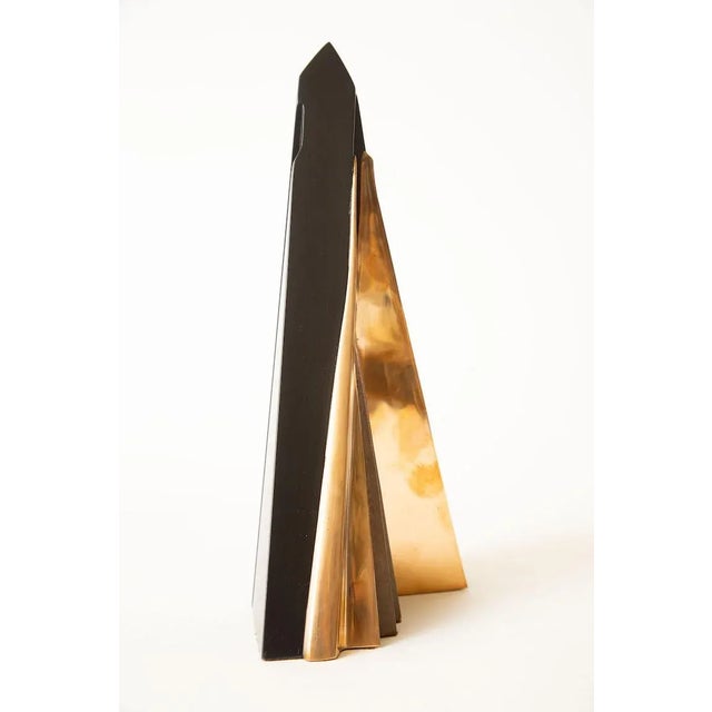 1950s Mid Century Modern Italian Bronze and Black Stained Wood Sculpture, 1950's For Sale - Image 5 of 10