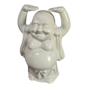 Vintage Blanc De Chine Happy Buddha Figurine