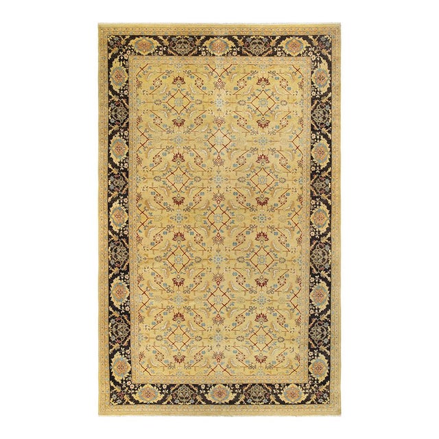 Eclectic Collection Hand-Knotted Area Rug - Green 10' 2" x 15' 10" For Sale - Image 4 of 4