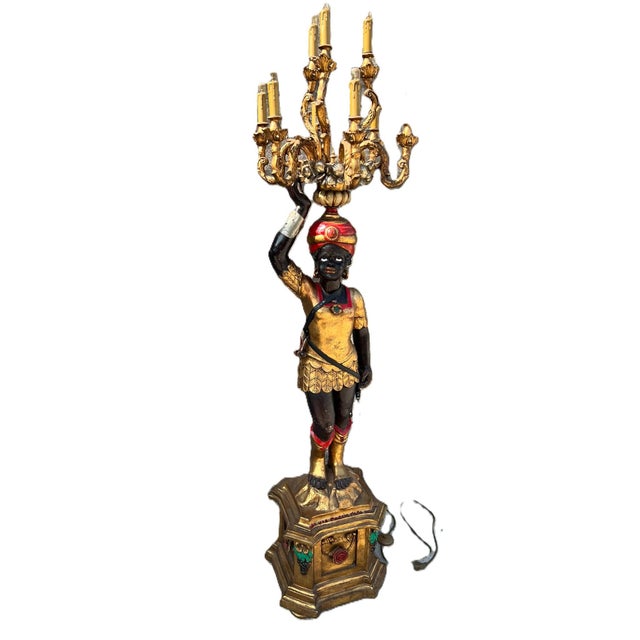 Nine-Light Floor Lamp in Venetian Moor Polychrome by Ignoto for Ignoto For Sale - Image 16 of 16