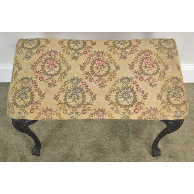 Antique Rococo Style Iron Leg Vanity Bench For Sale In Philadelphia - Image 6 of 13