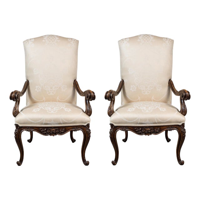 Grand, 19th Century Hall Chairs - A Pair For Sale
