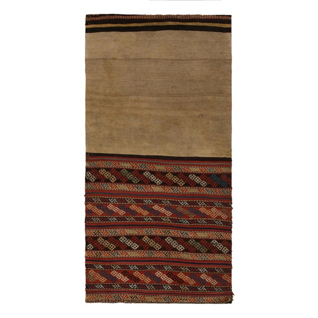 Beige 1910s Antique Persian Bag Kilim Runner With Geometric Patterns, From Rug & Kilim For Sale - Image 8 of 8