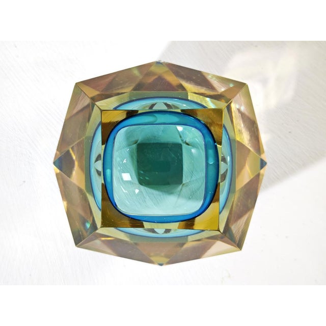 Mid-Century Modern Ashtray in Submerged Glass Murano attributed to Flavio Poli for Seguso, Italy, 1960s For Sale - Image 16 of 18