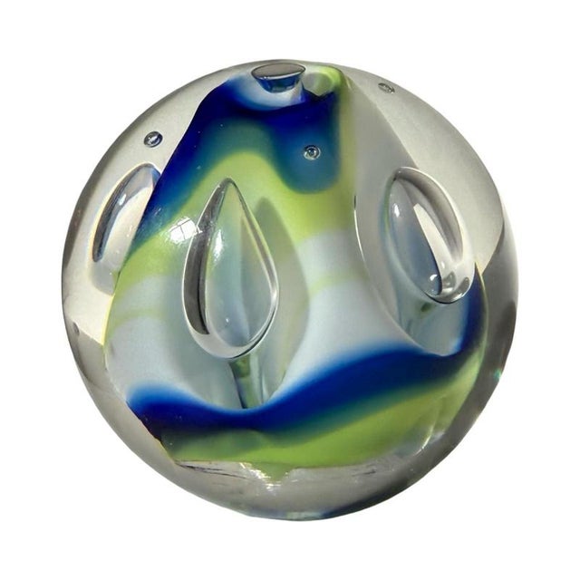 Contemporary Paperweight in Crystal Glass by Adam Jablonski For Sale - Image 3 of 6
