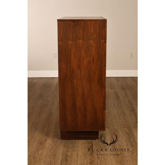Brown Adrian Pearsall For Craft Associates Mid Century Modern Walnut High Chest For Sale - Image 8 of 18