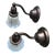 Pair of Antique Brass Sconces With Vintage Opalescent Shades For Sale