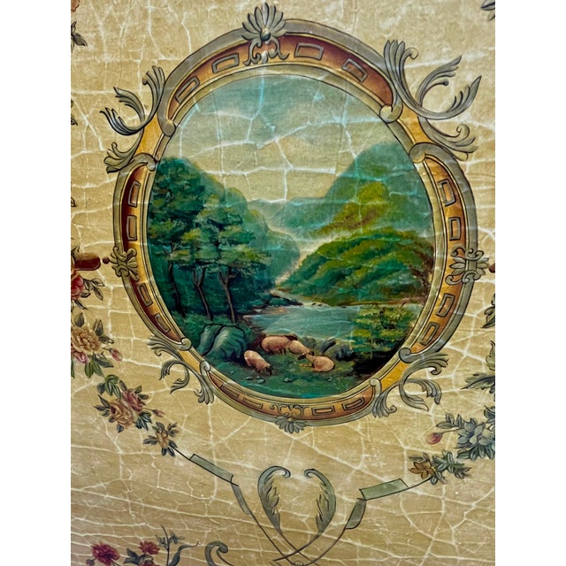 Vintage French Rococo Decorative Wall Panel by Jeanne Reed’s Williamsburg Virginia, Antique-Style Chinoiserie Art For Sale - Image 9 of 16
