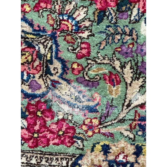 Gray Large Mid-Century Distressed Kirman Rug, 1950s For Sale - Image 8 of 18