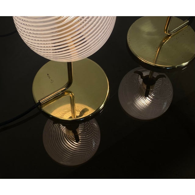Murano Glass Table Lamps in the style of Venini, 1970s, Set of 2 For Sale - Image 18 of 18