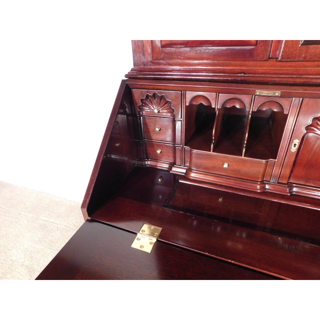 Kindel Winterthur Collection Mahogany Updyke Shell-Carved Goddard Secretary Desk For Sale - Image 13 of 17