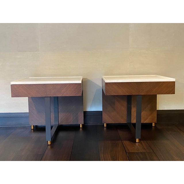 Wood Ray Booth Accent Tables for Hickory Chair - Set of 2 For Sale - Image 7 of 12