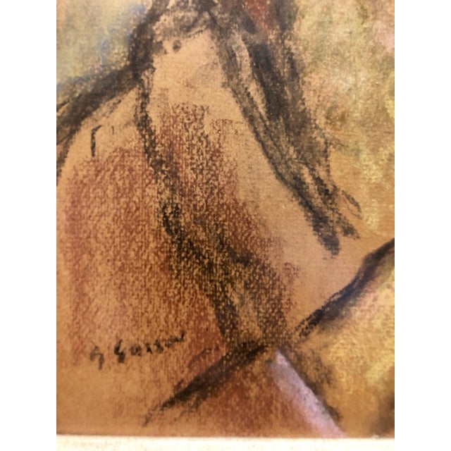 1940s Bernard Gussow, Judaica Pastel Portrait Rabbi Painting WPA Era Artist, Social Realist, c.1940s For Sale - Image 5 of 6