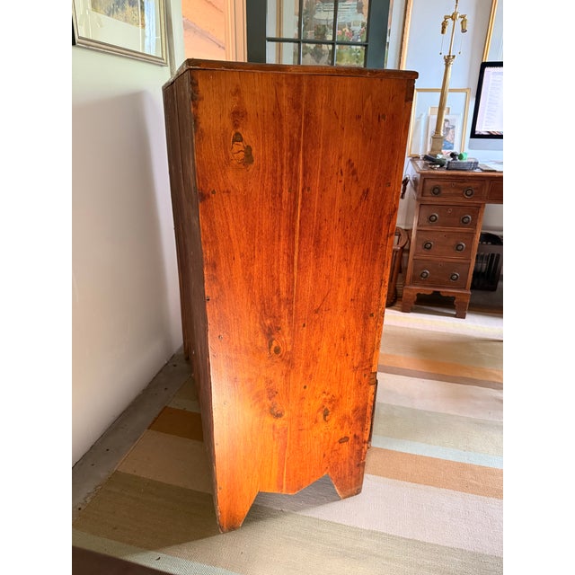 American Antique 19th Century American Butternut Linen Cupboard or Blanket Press For Sale - Image 3 of 17
