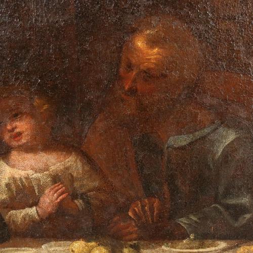 Italian Artist, The Holy Family, Oil on Canvas, 1600s For Sale - Image 5 of 15