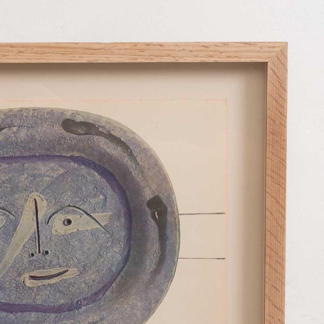 Wood 1948 Framed Lithographic Plate, Céramiques De Picasso For Sale - Image 7 of 7