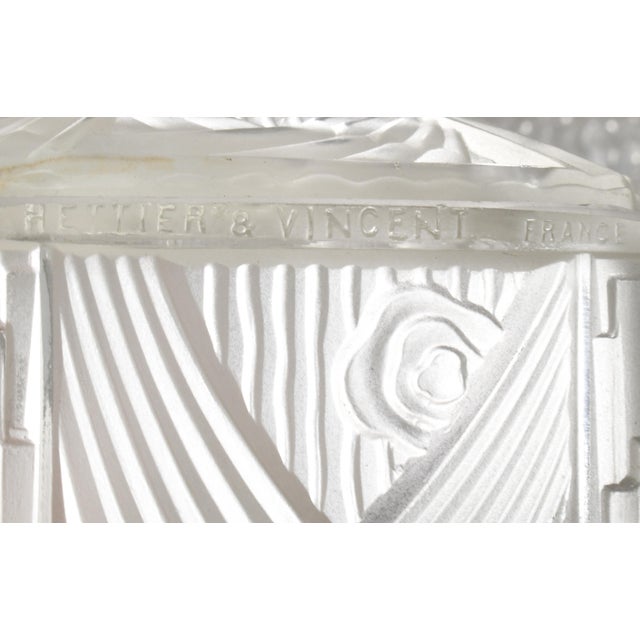 Hettier Vincent & Hanots French Art Deco Frosted Glass Pocket Wall Sconces 1930s - A Pair For Sale - Image 9 of 14