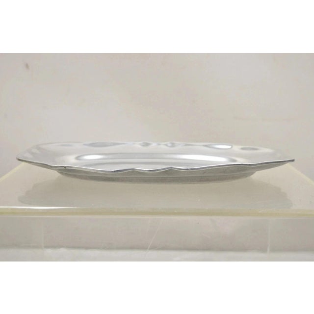 Modern Vintage Wilton Mount Joy, Pa Silver Plated Cast Aluminum 14" Dish Platter Tray For Sale - Image 3 of 11