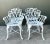 Vintage White Metal Outdoor Armchairs - Set of Four For Sale - Image 9 of 12