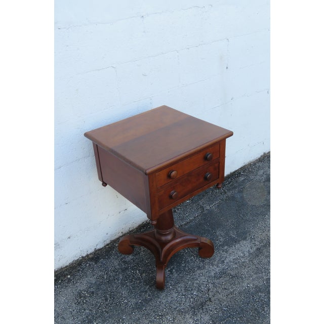 Empire Late 1800s Large Nightstand Side End Bedside Table 6278 For Sale In Miami - Image 6 of 18
