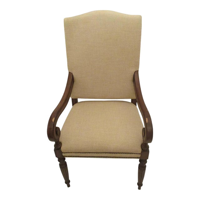 Upholstered Side Chair With Nailhead Trim For Sale