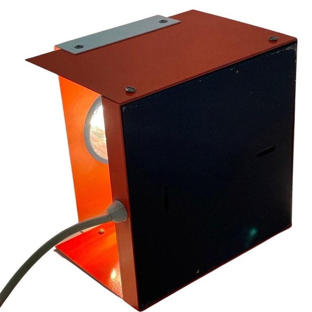 Vintage Space Age Cube-Shaped Wall-Mounted Lamp For Sale - Image 5 of 7