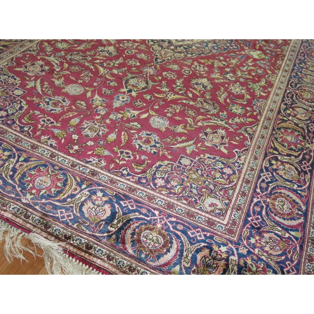 Antique Persian Silk Area Rug For Sale In New York - Image 6 of 6
