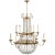 Chapman & Myers for Visual Comfort Signature Paris Flea Market Grande Chandelier in Antique-Burnished Brass with Seeded Glass For Sale