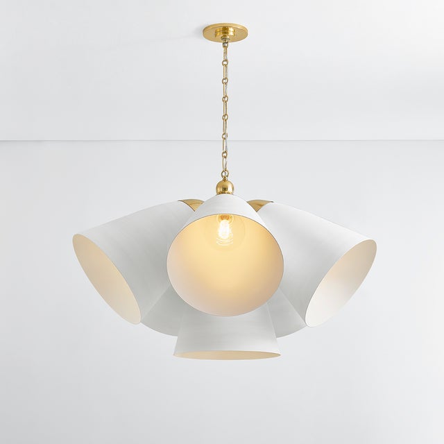 A refined bell-shaped fixture with a modern edge, Bronson features a sleek, tapered silhouette crafted from clean White...