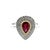 18k Gold Ring With 0.88ct Pear-Cut No Heat Certified Ruby & Diamonds Size 7.5 For Sale - Image 9 of 10