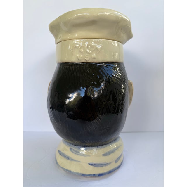 1960s McCoy Pottery Figural Chef “Cookies” Cookie Jar With Hat Lid For Sale In Orlando - Image 6 of 12