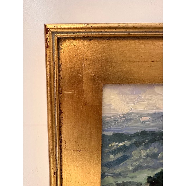 Vintage Serene Landscape Painting by M.Jacob For Sale - Image 4 of 11