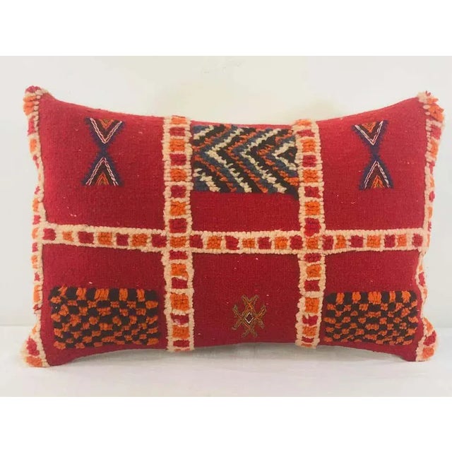 Tribal Tribal Wool Vintage Kilim Cushions, a Pair For Sale - Image 3 of 10