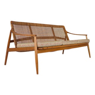 3-Seater Splint Bench by Egon Eiermann for Hartmut Lohmeyer, 1950s For Sale