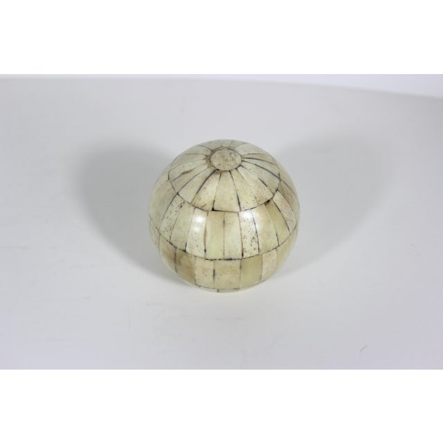 Vintage Decorative Bone Ball Sphere For Sale - Image 6 of 6