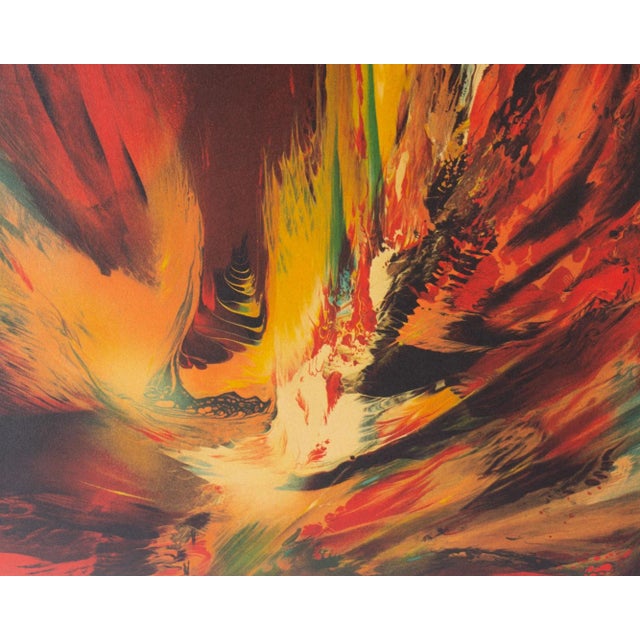 1974 “Flight to the Sun” Abstract Lithograph by Leonardo Nierman For Sale In Indianapolis - Image 6 of 8