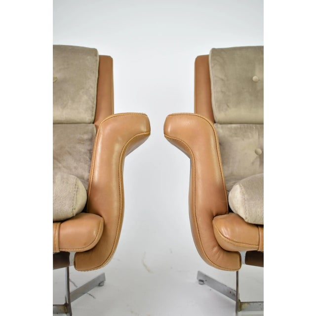 French Lounge Chairs Attributed to Raphaël Raffel for Apelbaum, 1970s For Sale - Image 6 of 13