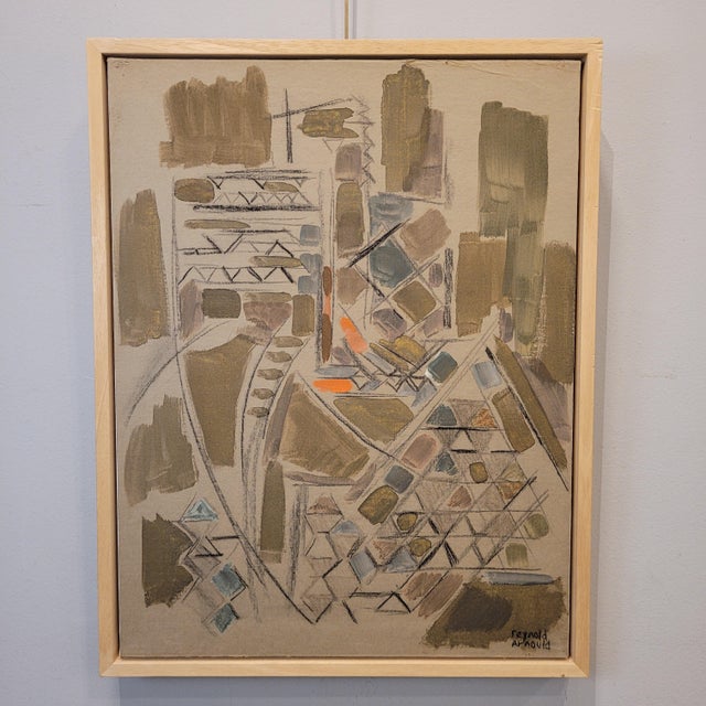 Reynold Henri Arnould, New York Subway, Early 20th Century, Canvas & Cardboard, Framed For Sale - Image 3 of 18
