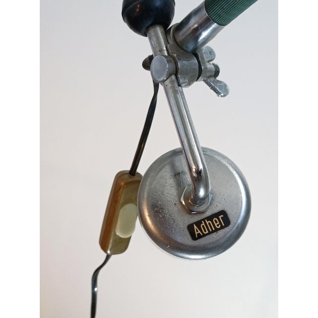 Metal Vintage Industrial Lamp by Adher, 1950s For Sale - Image 7 of 13
