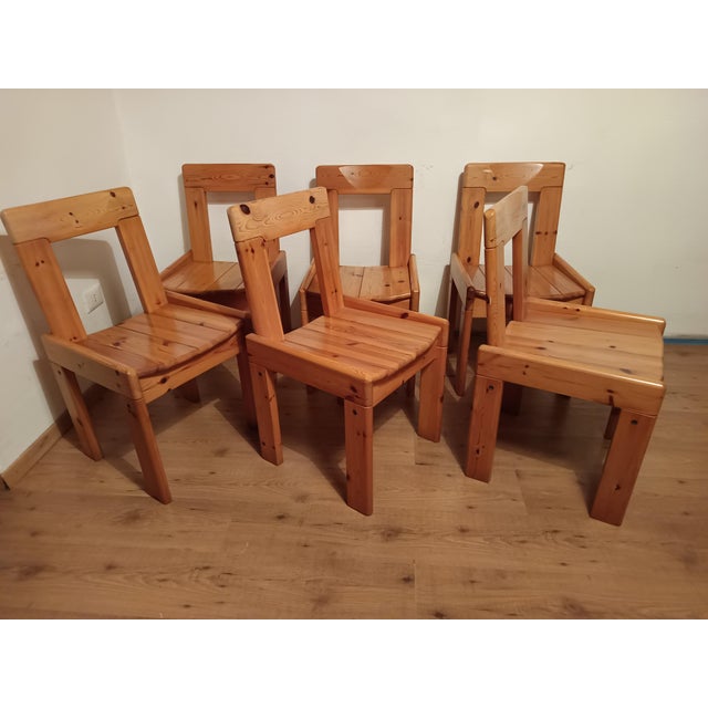 Brutalist Chairs by Silvio Coppola for Montina, 1970s, Set of 6 For Sale - Image 3 of 10