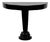Art Deco Semi-Circular Console Table in Black High-Gloss Lacquer, 1930s For Sale