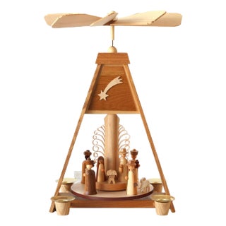 German Christmas Carousel W/ Nativity Scene For Sale