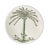 2020s Hand-Painted Palm Tree Dinner Plate For Sale - Image 5 of 5