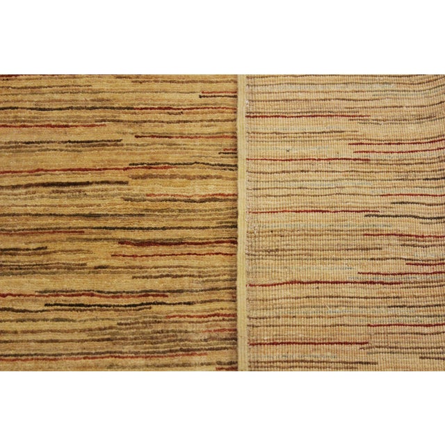 Beige Modern Gabbeh Beige/Brown Wool Rug - 3'11'' X 5'3'' For Sale - Image 8 of 10