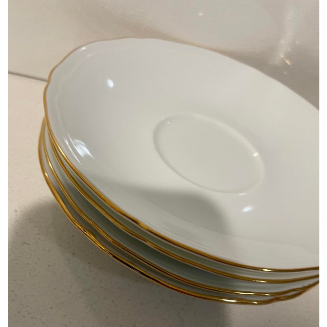 Late 20th Century Mikasa Gold Coin Saucers - Set of 8 For Sale - Image 9 of 13