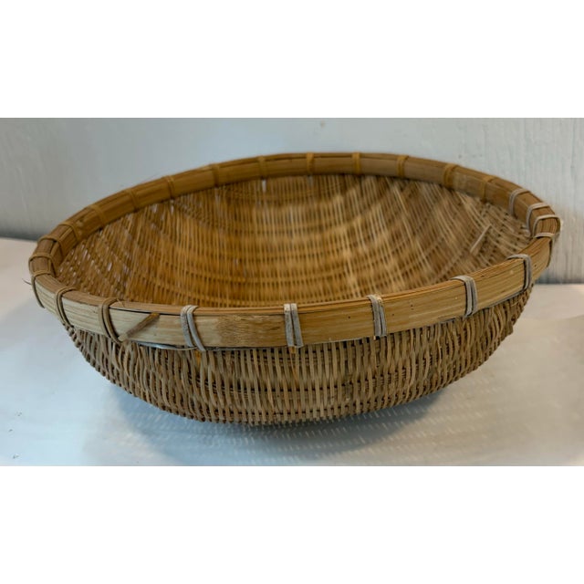 Vintage Winnowing Basket For Sale - Image 4 of 9