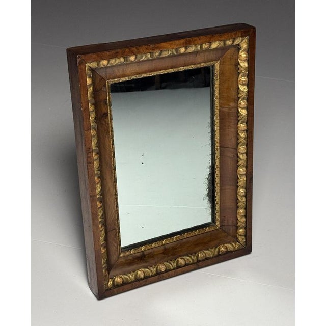 Brown Antique French Mirror in Mahogany, 1800s For Sale - Image 8 of 14