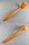 Mid-Century Machi Orange & Yellow Swirl Citrine Melamine Melmac Utensils - Set of 5 For Sale - Image 12 of 13