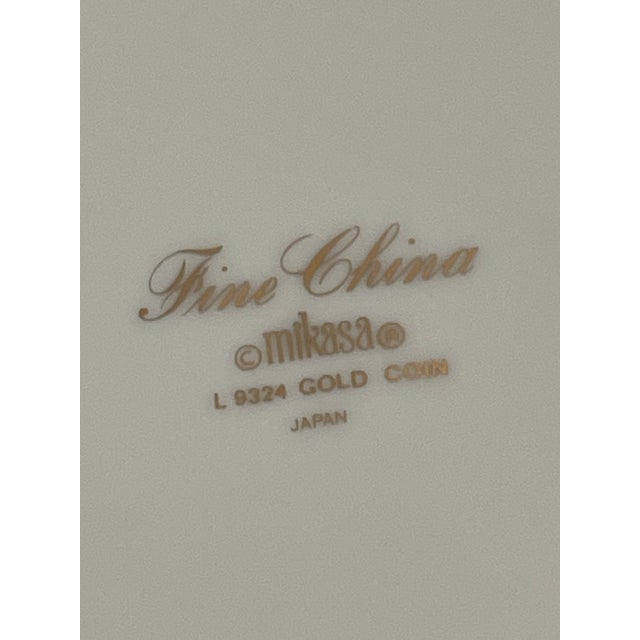 Late 20th Century Mikasa Gold Coin Salad Plates - Set of 8 For Sale - Image 10 of 12