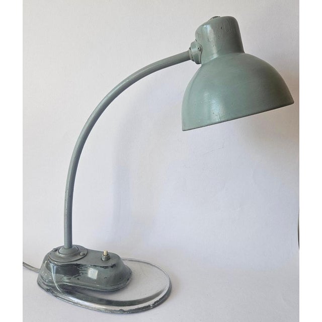 Metal Industrial Bauhaus Desk Lamp with Glass Base by Marianne Brandt for Kandem, 1930s For Sale - Image 7 of 17